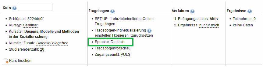 Sprache wählen